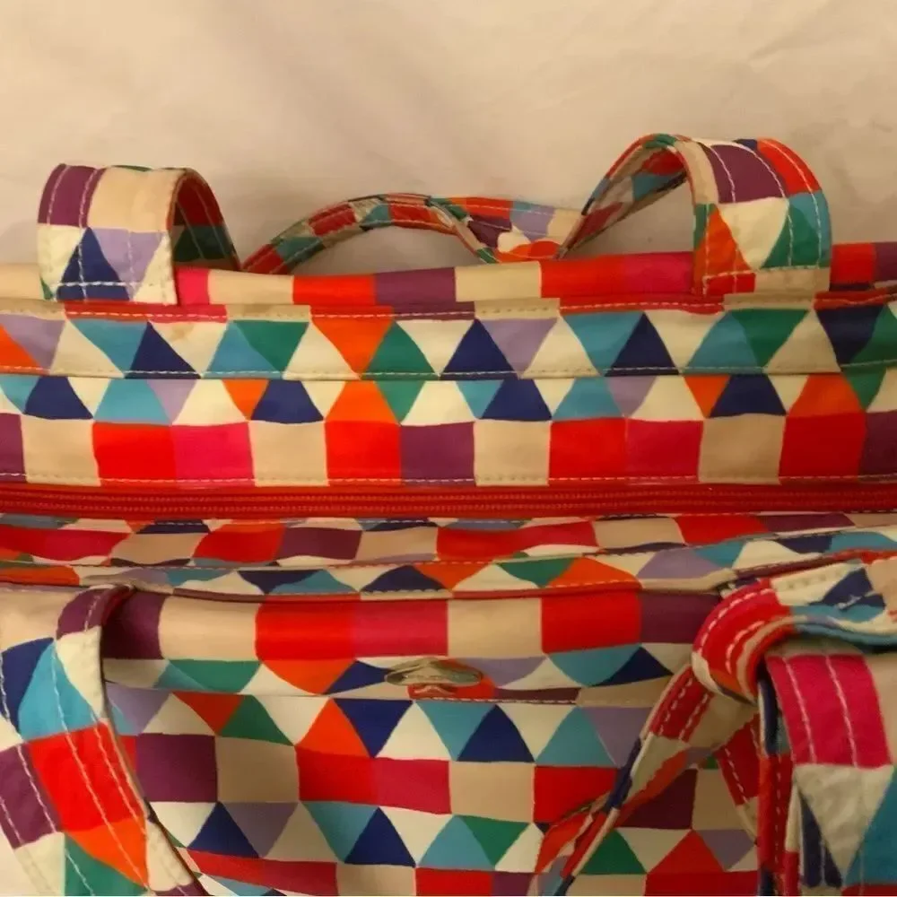 Kate Spade multi color purse baby diaper bag multi use tote washable Microfiber